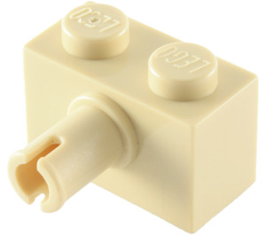 LEGO Zandbruin Steen 1 x 2 met Pin zonder Studhouder aan de onderzijde (2458)