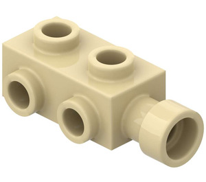 LEGO Beige Mattoncino 1 x 2 x 0.7 con Bottoncini su Lati (4595)