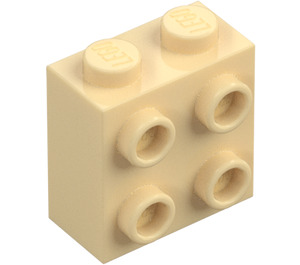 LEGO Zandbruin Steen 1 x 2 x 1.6 met Noppen aan Eén Kant (1939 / 22885)