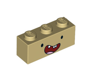 LEGO Tan Brick 1 x 3 with Face (3622 / 32733)