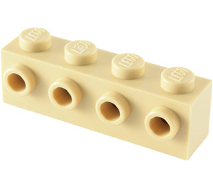 LEGO Beige Backstein 1 x 4 mit 4 Bolzen auf Eins Seite (30414)