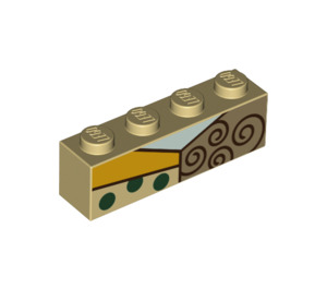 LEGO Tan Brick 1 x 4 with Collar (3010 / 42220)