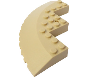 LEGO Tan Brick 10 x 10 Round Corner with Tapered Edge (58846)