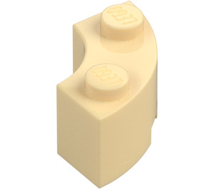 LEGO Beige Klods 2 x 2 Rund Hjørne med Knops hak og forstærket underside (85080)