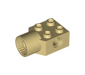 LEGO Tan Brick 2 x 2 with Hole and Rotation Joint Socket (48169 / 48370)