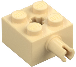 LEGO Zandbruin Steen 2 x 2 met Pin en asgat (6232 / 42929)