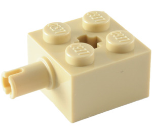 LEGO Beige Backstein 2 x 2 mit Stift und Axlehole (6232 / 42929)