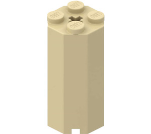 LEGO Tan Brick 2 x 2 x 3.3 Octagonal (6037)