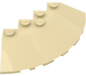 LEGO Zandbruin Steen 6 x 6 Ronde (25°) Hoek (95188)