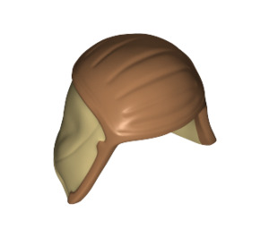 LEGO Tan Cap with Neck Protector with Medium Dark Flesh Top (27321 / 28228)