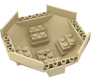 LEGO Tostado Cabina de mando 10 x 10 x 4 Octagonal Base (2618)