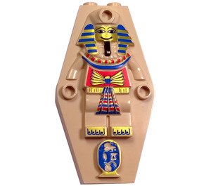 LEGO Beige Coffin Deckel - Egyptian  mit Mummy Muster (30164)