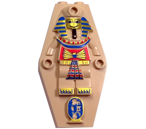 LEGO Beige Coffin Låg - egyptisk  med Mummy Mønster (30164)