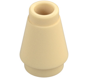 LEGO Beige Cone 1 x 1 med Top Groove (28701 / 59900)