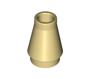 LEGO Tan Cone 1 x 1 without Top Groove (4589 / 6188)