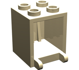 LEGO Tan Container 2 x 2 x 2 with Recessed Studs (4345 / 30060)
