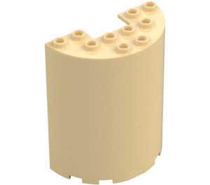 LEGO Tan Cylinder 3 x 6 x 6 Half (35347 / 87926)