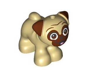 LEGO Tan Dog - Pug with Surprised Face (105938)