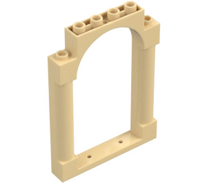 LEGO Beige Ovi Kehys 1 x 6 x 7 jossa Kaari (40066)