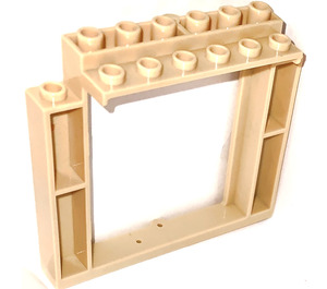 LEGO Tan Door Frame 2 x 8 x 6 Revolving without Bottom Notches (40253)