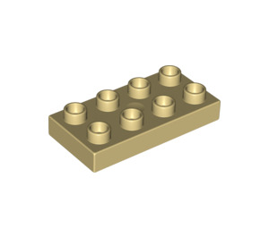 LEGO Tan Duplo Plate 2 x 4 (4538 / 40666)
