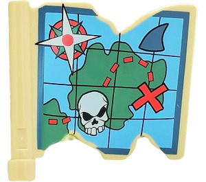 LEGO Tan Duplo Treasure Map 3 x 2 x 1 (55344)