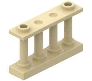 LEGO Beige Hegn Spindled 1 x 4 x 2 med 2 Top Knops (30055)