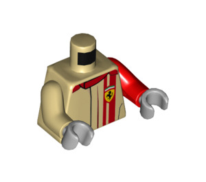 LEGO Tan Ferrari Racing Driver Minifig Torso (973 / 76382)