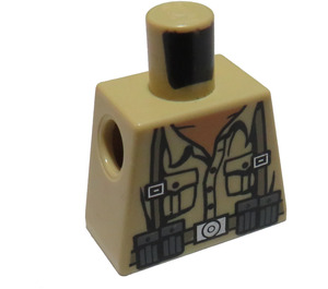 LEGO Beige German Soldat Torso uden arme (973)