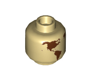 LEGO Beige Globe (Einbau-Vollbolzen) (3626 / 100637)