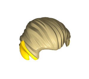 LEGO Tan Hair Swept Back with Yellow Elf Ears (15162 / 93230)
