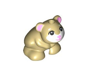 LEGO bronzer Hamster avec blanc Cheeks et Pink Nose et Oreilles (105991)