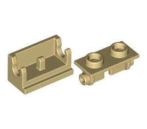 LEGO Tan Hinge Brick 1 x 2 Assembly