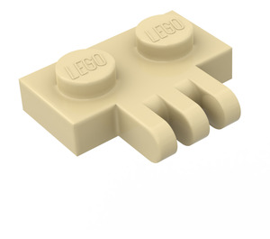 LEGO Beige Cerniera Piastra 1 x 2 con 3 Innesti (2452)