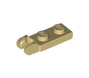 LEGO Tan Hinge Plate 1 x 2 with Locking Fingers with Groove (44302)