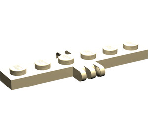 LEGO Tan Hinge Plate 1 x 6 with 2 and 3 Stubs (4507)
