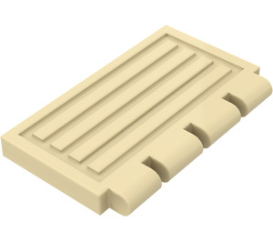 LEGO Beige Scharnier Fliese 2 x 4 mit Ribs (2873)