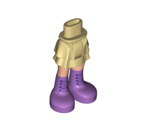 LEGO bronzer Hanche avec Court Double Layered Skirt avec Purple Boots (35629 / 92818)