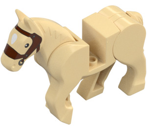 LEGO Tan Horse with Brown Bridle (10509)