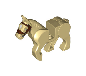 LEGO Tan Horse with Brown Bridle (10509)