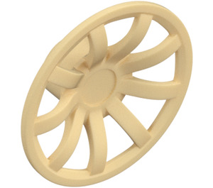 LEGO Tan Hub Cap with Curved Bars (62701)