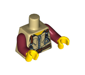 LEGO Beige Jet-Skier mit Safety Vest Torso (973 / 76382)
