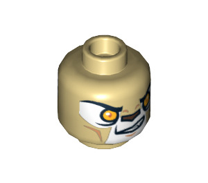 LEGO Beige Laval med Perle gull Skulder Armour, Dark Blå Kappe, og Chi Hode (Forsenket solid knott) (3626 / 12771)