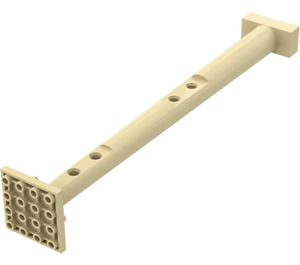 LEGO Brungul Mast 2 x 4 x 22 med 4 x 4 Omvänd Topp Platta (48005)