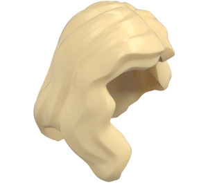 LEGO Beige Mittellanges Haar mit Seitenscheitel (85974)