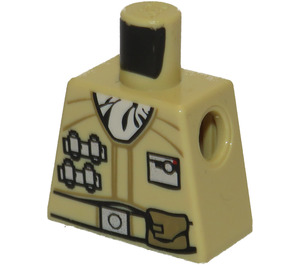 LEGO Beige Pienoishahmo Vartalo ilman käsivarsia jossa Koriste (973)