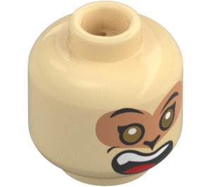 LEGO Tan Minifigure Head with Decoration (Recessed Solid Stud) (3626 / 66067)