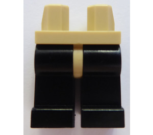 LEGO Beige Minifigure Hüften mit Schwarz Beine (73200 / 88584)