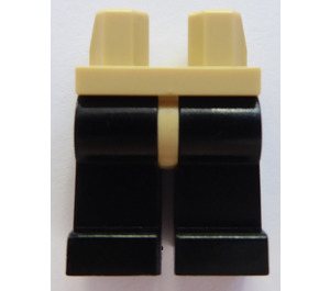 LEGO Beige Minifigur Hüften mit Schwarz Beine (73200 / 88584)