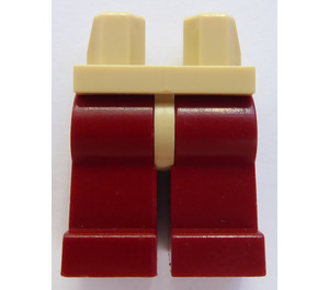 LEGO Beige Minifigure Hüften mit Dark rot Beine (3815 / 73200)